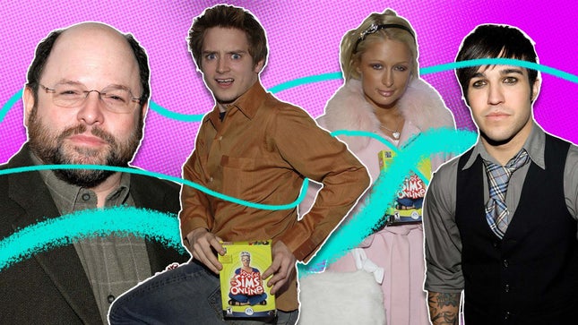 Jason Alexander, Elijah Wood, Paris Hilton, and Pete Wentz at various sporting events. 